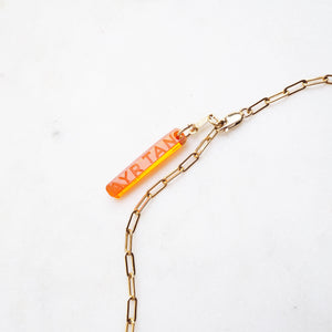 Naoussa link chain bracelet gold + mini heart charm - AYR TAN