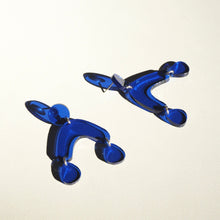 Load image into Gallery viewer, FORTUNA blue pendant earrings
