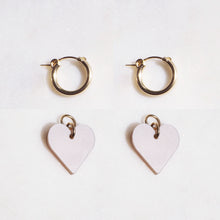 Load image into Gallery viewer, MIX &amp; Match HEART hoops small in 9 colours - AYR TAN
