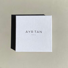 Load image into Gallery viewer, ABSTRACT minimal necklace in white with the tag of your choice - AYR TAN
