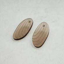 Load image into Gallery viewer, ALAS ocean blue oval statement earrings studs - AYR TAN
