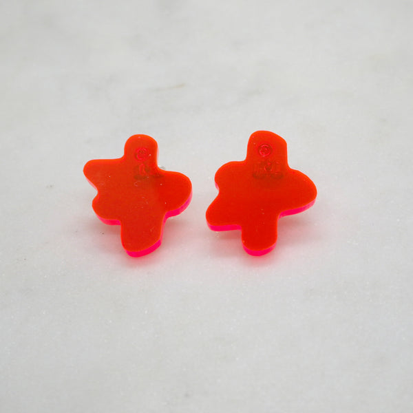 CORELLA blood orange mini stud earrings - AYR TAN