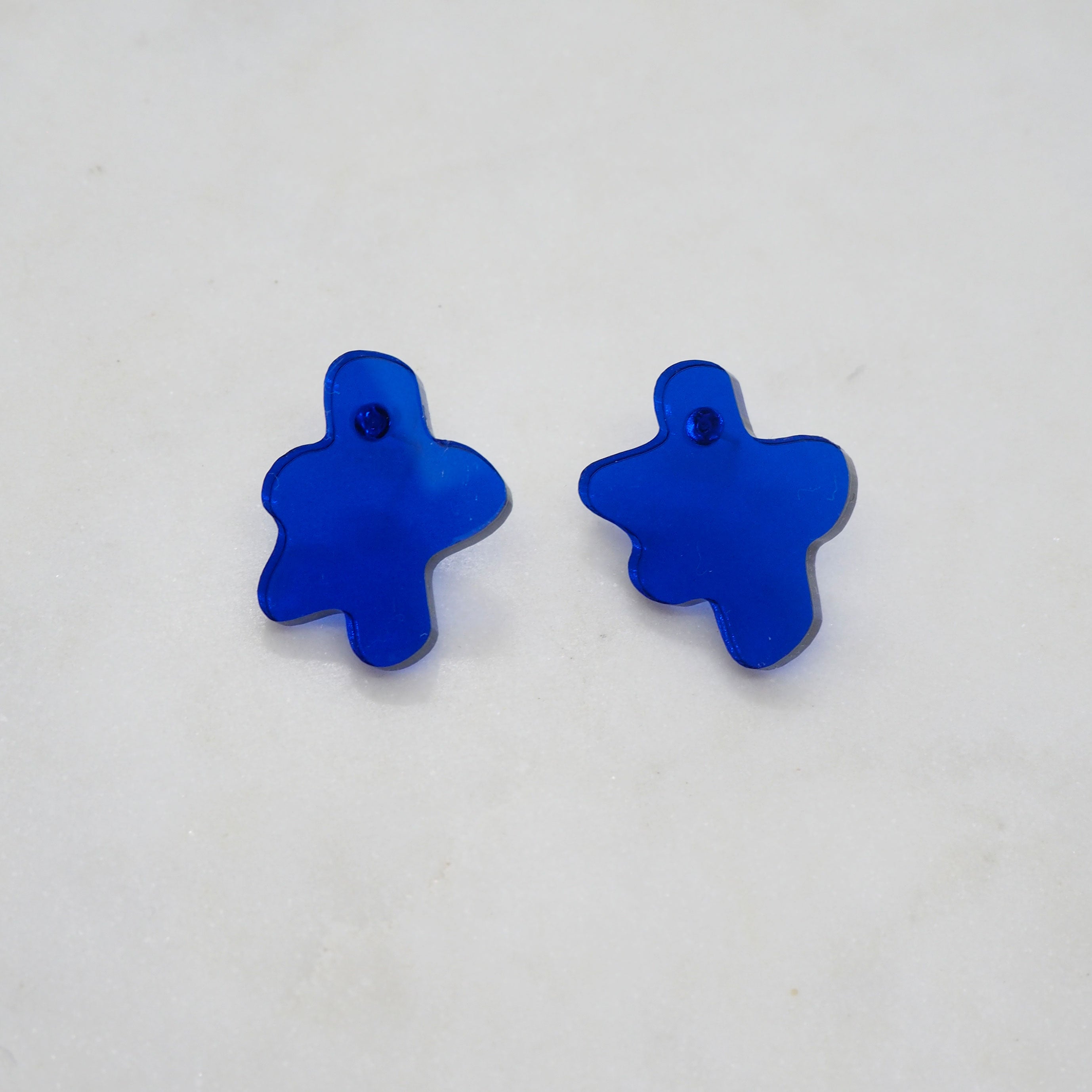 CORELLA ocean blue mini stud earrings