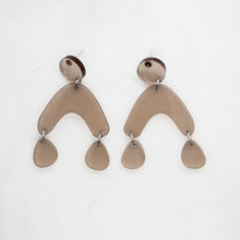Load image into Gallery viewer, FORTUNA chalk white pendant earrings - AYR TAN
