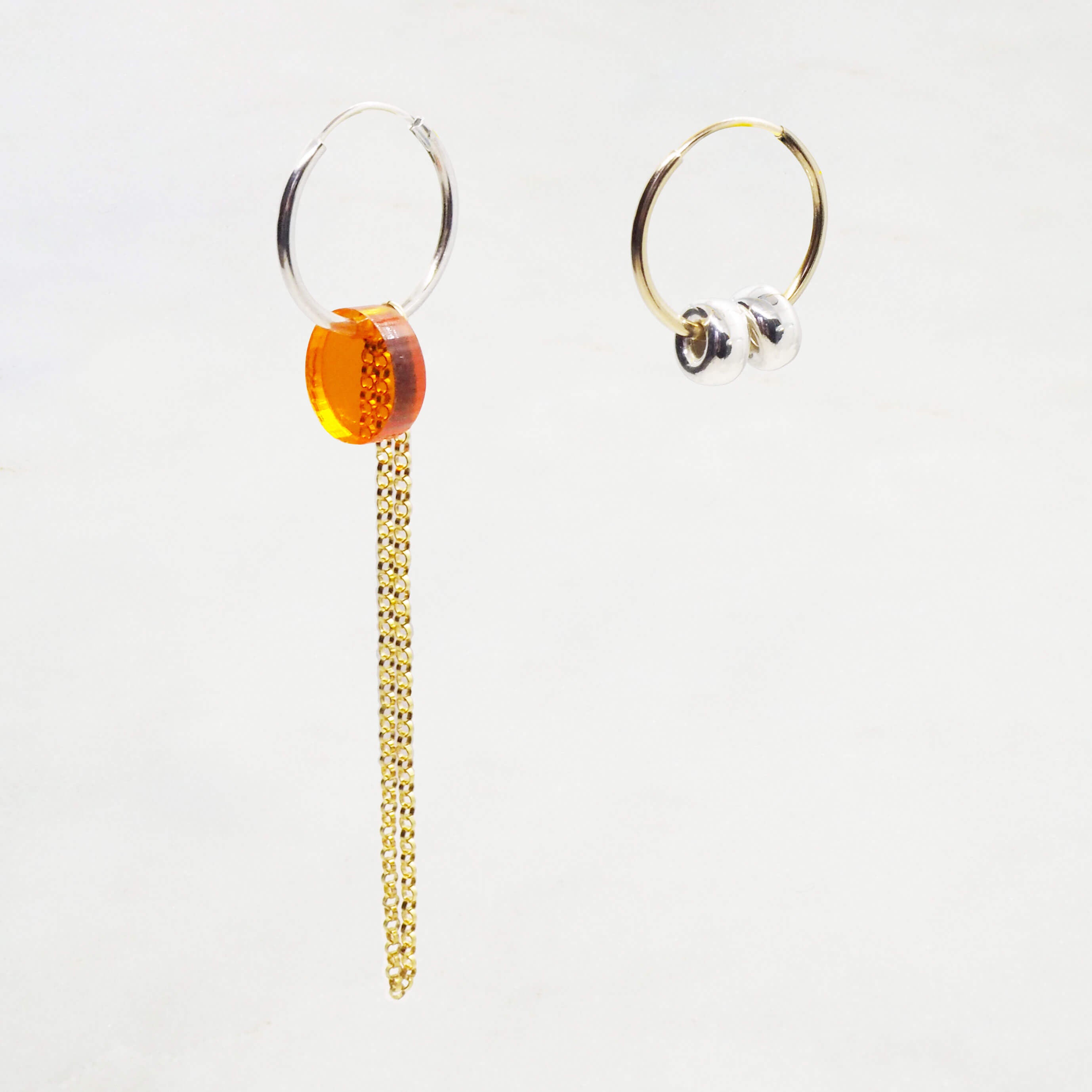 COMET mismatched hoops tangerine