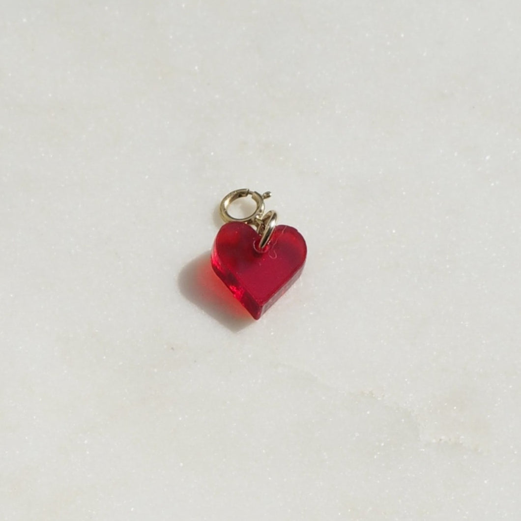Mini heart charm - various colours - AYR TAN