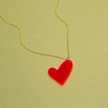 Charger l&#39;image dans la galerie, MELTING HEART necklace pink gold - big - AYR TAN
