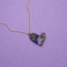Cargar imagen en el visor de la galería, MELTING HEART double recycled necklace gold - big - AYR TAN
