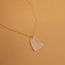 Load image into Gallery viewer, MELTING HEART necklace pink gold - big - AYR TAN
