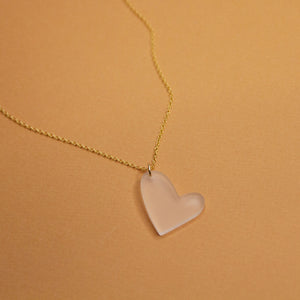 MELTING HEART necklace black gold - big - AYR TAN