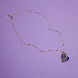 MELTING HEART double recycled necklace gold - small - AYR TAN