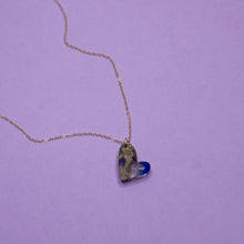 Cargar imagen en el visor de la galería, MELTING HEART double recycled necklace silver- small - AYR TAN
