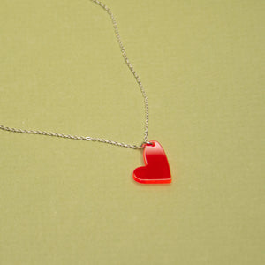 MELTING HEART necklace chalk white gold - small - AYR TAN