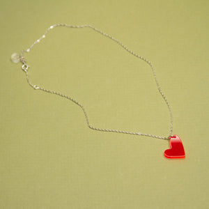 MELTING HEART necklace chalk white gold - small - AYR TAN