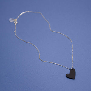 MELTING HEART necklace black gold - small - AYR TAN