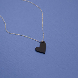 MELTING HEART necklace black gold - small - AYR TAN