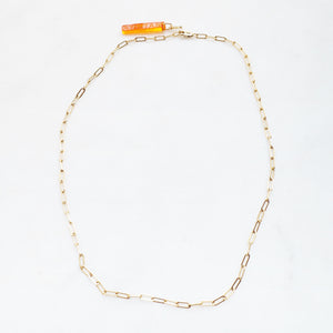Naoussa link chain necklace gold - AYR TAN
