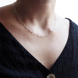 Fira link chain necklace silver - AYR TAN