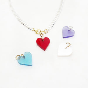 HEART charm lilac silver/gold - AYR TAN