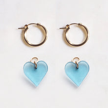 Load image into Gallery viewer, MIX &amp; Match HEART hoops medium in 9 colours - AYR TAN
