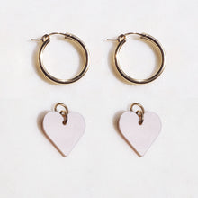 Load image into Gallery viewer, MIX &amp; Match HEART hoops large in 9 colours - AYR TAN
