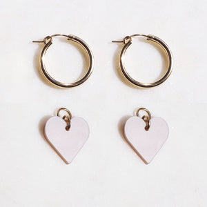 MIX & Match HEART hoops large in 9 colours - AYR TAN