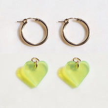 Load image into Gallery viewer, MIX &amp; Match HEART hoops large in 9 colours - AYR TAN
