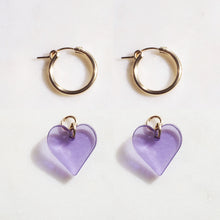 Charger l&#39;image dans la galerie, MIX &amp; Match HEART hoops medium in 9 colours - AYR TAN
