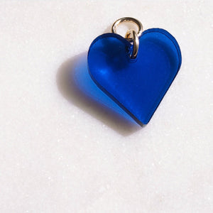 HEART pendant blue - AYR TAN