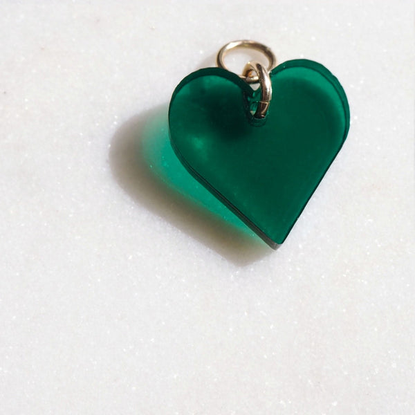 HEART pendant pine green - AYR TAN