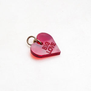 HEART "BIG LOVE" pendant pomegranate red - AYR TAN