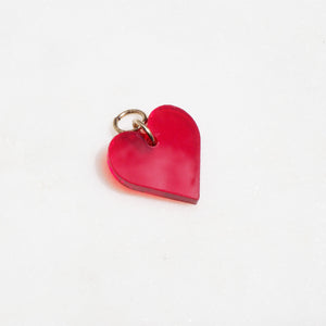 HEART pendant pomegranate red - AYR TAN