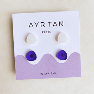 PEBBLE mix & match earring set - choose your colours - AYR TAN