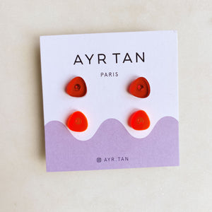 PEBBLE mix & match earring set - choose your colours - AYR TAN