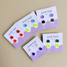 Cargar imagen en el visor de la galería, PEBBLE mix &amp; match earring set - choose your colours - AYR TAN
