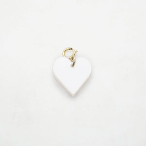 HEART charm white silver/gold - AYR TAN