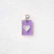 Load image into Gallery viewer, Heart card charm silver - AYR TAN
