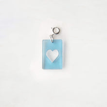 Load image into Gallery viewer, Heart card charm silver - AYR TAN
