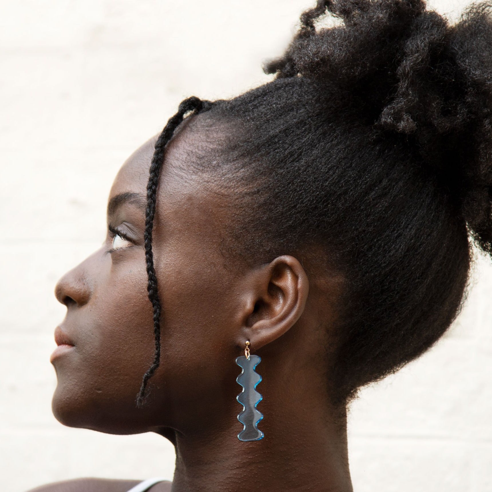 SPACE SYNTH sky earrings gold